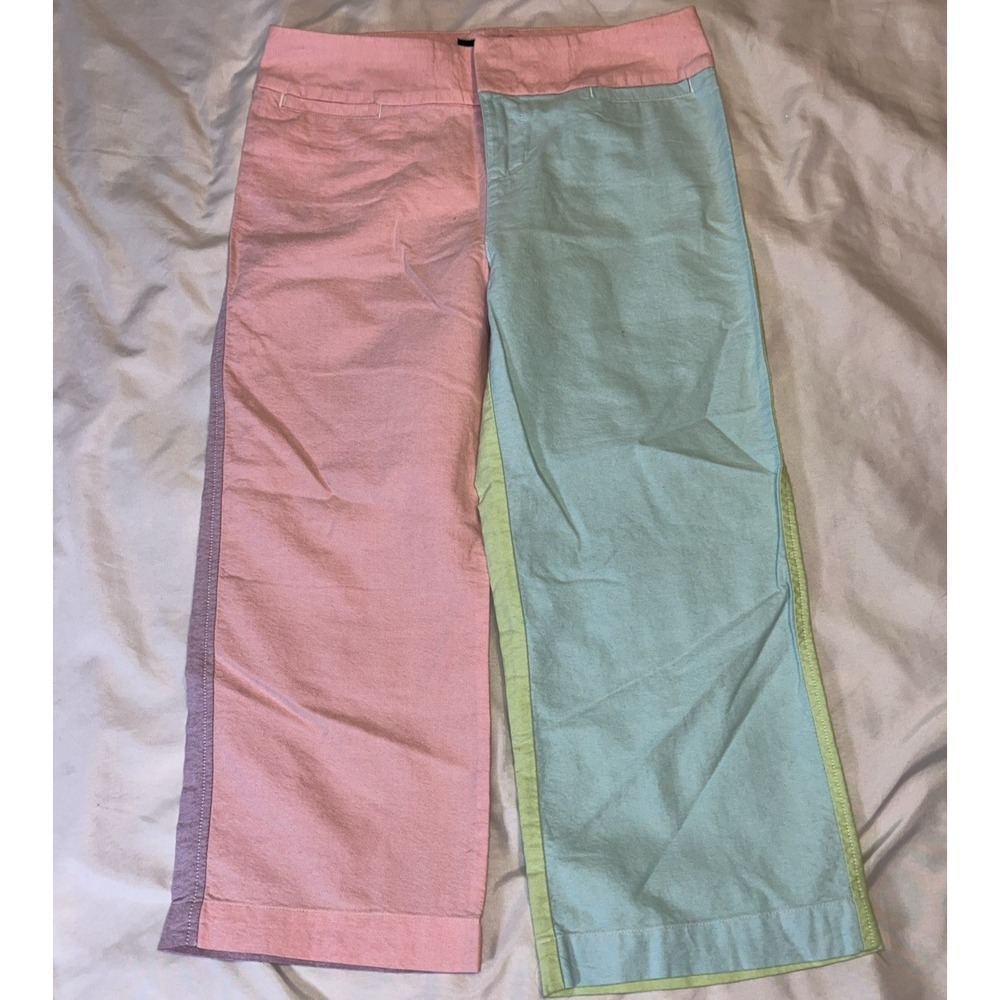 Ralph Lauren Girls Colorblock Capris 12 Cotton Spring Summer Khaki Pants Pony